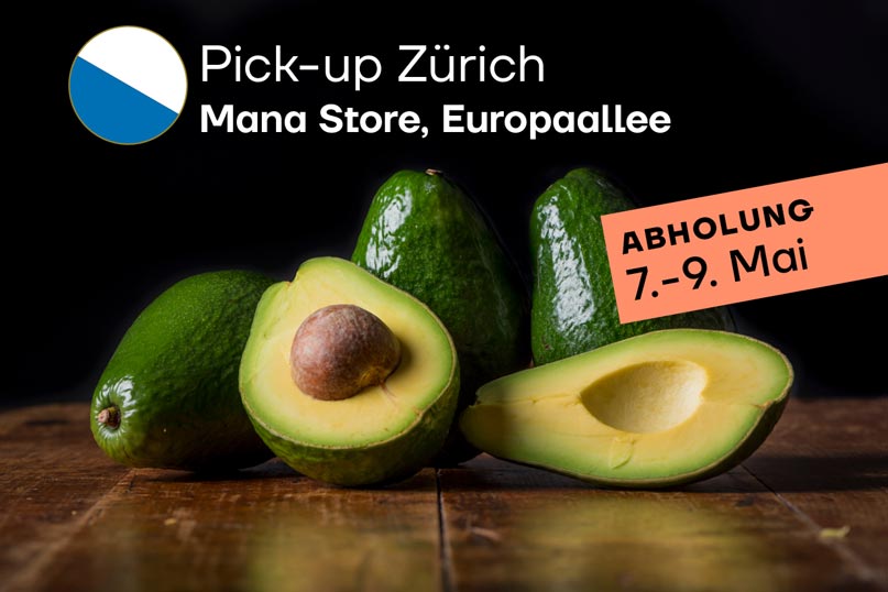 Avocados «Lamb Hass» 4kg pro Kiste –<br>Abholung im MANA Zürich