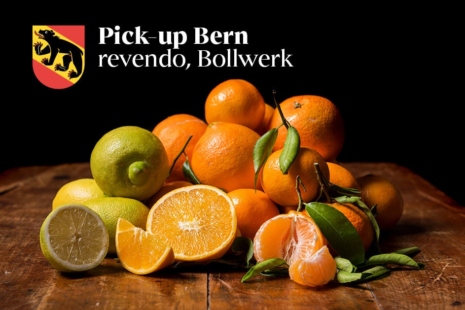 2kg Orangen, 2kg Mandarinen, 1kg Zitronen pro Kiste –<br>Abholung im revendo Bern